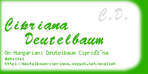 cipriana deutelbaum business card